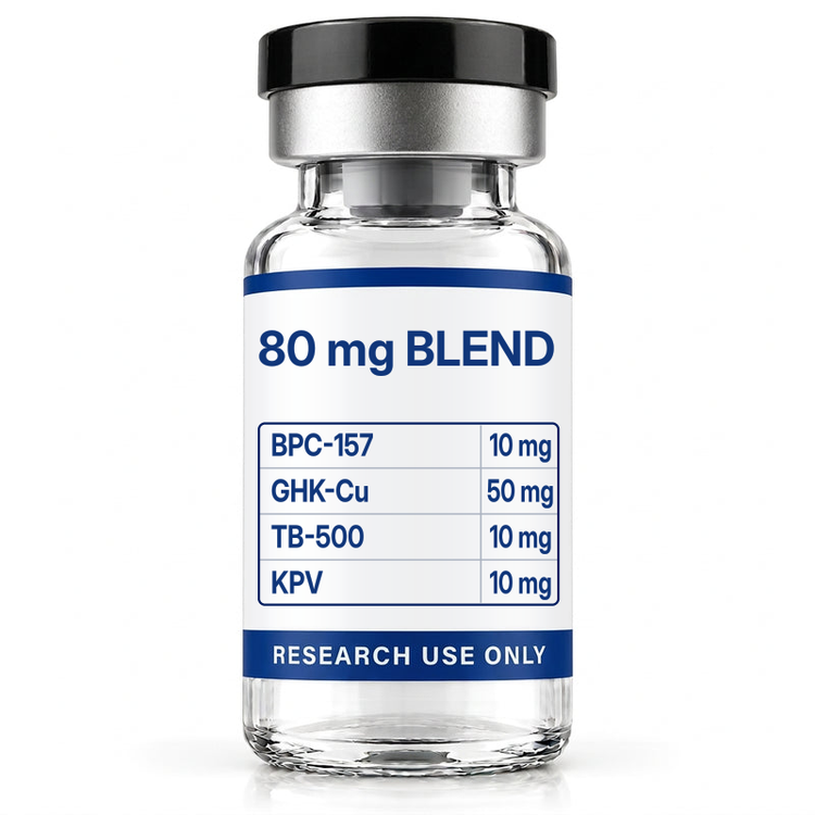 BPC157 10mg+GHK-CU 50mg+TB500 10mg+KPV 80mg research-use-only vial